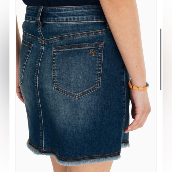 SOUTHERN TIDE DENIM SKIRT GABRIELA DENIM SKIRT MEDIUM INDIGO 27W TRENDING - Picture 6 of 16